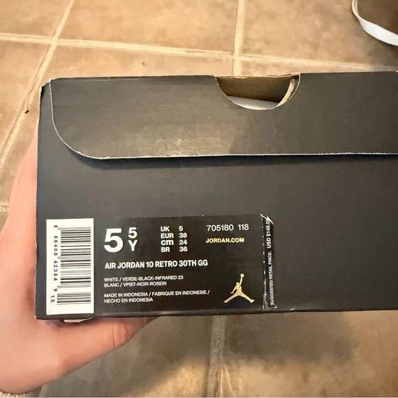 NEW IN BOX Air Jordan 10 Retro 30th GG Youth Sneakers - Picture 4 of 7